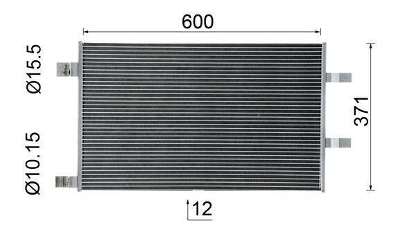 Condenseur, climatisation (Radiateur de climatisation) MAHLE Aftermarket ref. AC 1123 000P