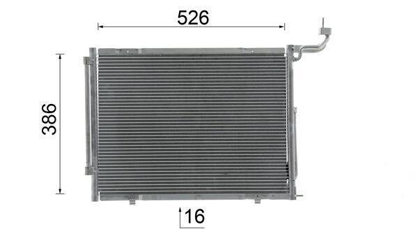 Condenseur, climatisation (Radiateur de climatisation) MAHLE Aftermarket ref. AC 1068 000S
