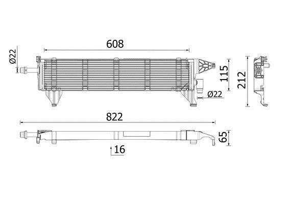 Radiateur, batterie de traction MAHLE Aftermarket CRE 1 000P