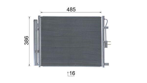 Condenseur, climatisation (Radiateur de climatisation) MAHLE Aftermarket ref. AC 957 000S