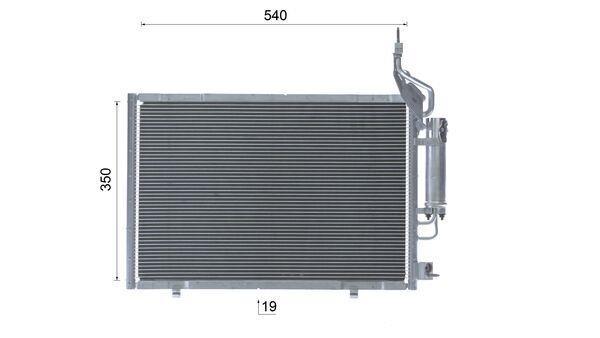 Condenseur, climatisation (Radiateur de climatisation) MAHLE Aftermarket ref. AC 975 000P