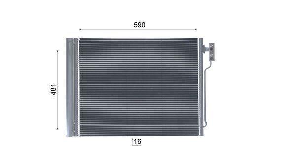 Condenseur, climatisation (Radiateur de climatisation) MAHLE Aftermarket AC 655 000S