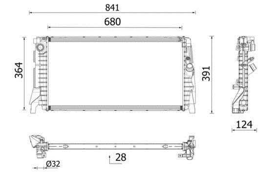 Radiateur moteur (Radiateur de refroidissement) MAHLE Aftermarket CR 2747 000P