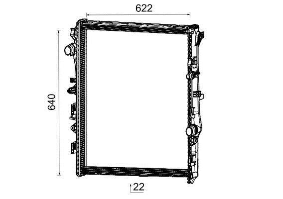 Radiateur moteur (Radiateur de refroidissement) MAHLE Aftermarket CR 2732 000P