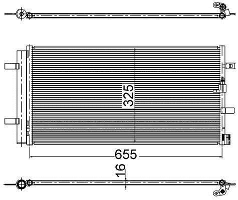 Condenseur, climatisation (Radiateur de climatisation) MAHLE Aftermarket ref. AC 2 000S