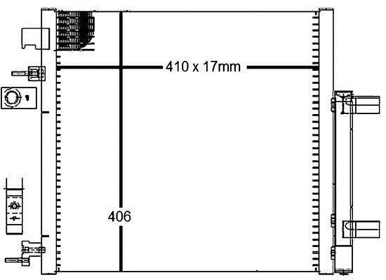 Condenseur, climatisation (Radiateur de climatisation) MAHLE Aftermarket ref. AC 128 000S
