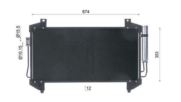 Condenseur, climatisation (Radiateur de climatisation) MAHLE Aftermarket ref. AC 984 000S