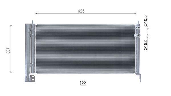 Condenseur, climatisation (Radiateur de climatisation) MAHLE Aftermarket ref. AC 987 000S