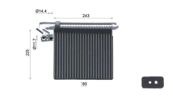 Evaporateur climatisation MAHLE Aftermarket ref. AE 204 000S