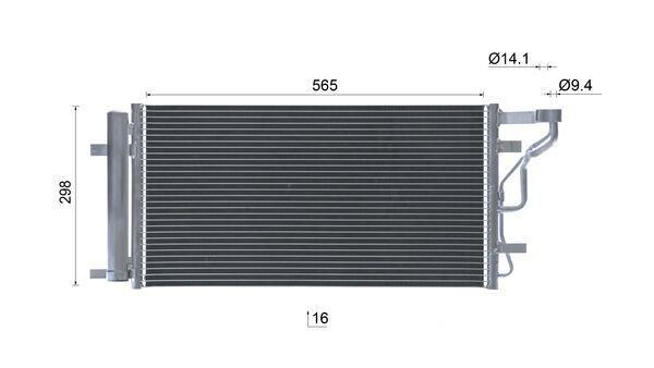 Condenseur, climatisation (Radiateur de climatisation) MAHLE Aftermarket ref. AC 1152 000S