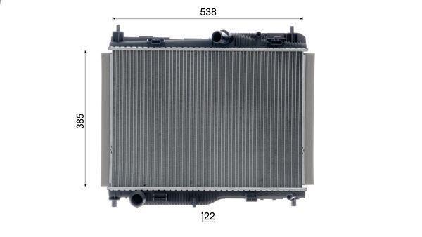 Radiateur moteur (Radiateur de refroidissement) MAHLE Aftermarket CR 1139 000S