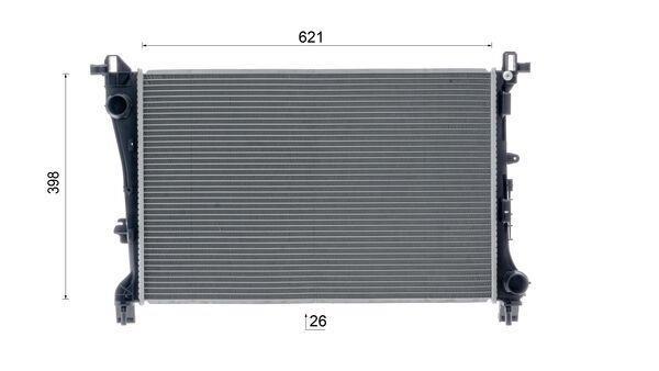 Radiateur moteur (Radiateur de refroidissement) MAHLE Aftermarket CR 2246 000S