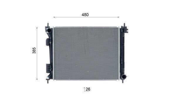 Radiateur moteur (Radiateur de refroidissement) MAHLE Aftermarket CR 2268 000S