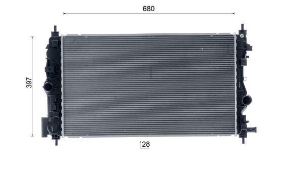 Radiateur moteur (Radiateur de refroidissement) MAHLE Aftermarket CR 2633 000P