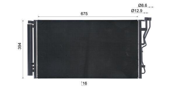Condenseur, climatisation (Radiateur de climatisation) MAHLE Aftermarket ref. AC 1026 000S