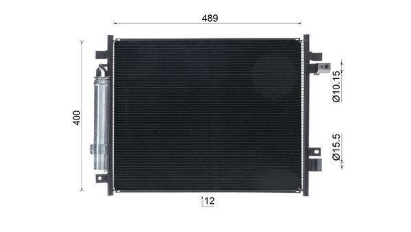 Condenseur, climatisation (Radiateur de climatisation) MAHLE Aftermarket ref. AC 1028 000S
