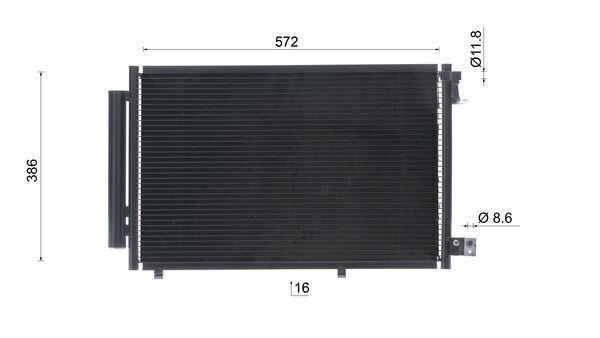 Condenseur, climatisation (Radiateur de climatisation) MAHLE Aftermarket ref. AC 748 000S