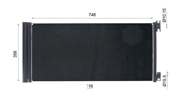 Condenseur, climatisation (Radiateur de climatisation) MAHLE Aftermarket ref. AC 945 000S