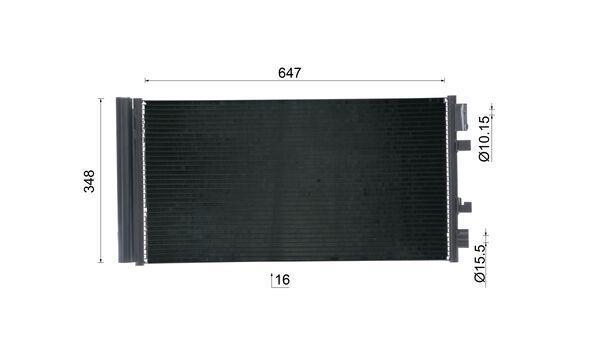 Condenseur, climatisation (Radiateur de climatisation) MAHLE Aftermarket ref. AC 993 000S