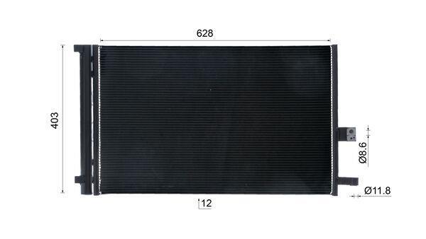 Condenseur, climatisation (Radiateur de climatisation) MAHLE Aftermarket ref. AC 1065 000S