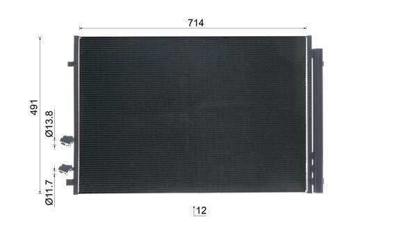 Condenseur, climatisation (Radiateur de climatisation) MAHLE Aftermarket ref. AC 1066 000S