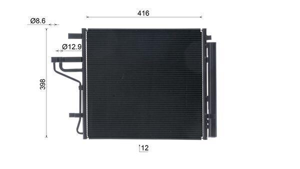 Condenseur, climatisation (Radiateur de climatisation) MAHLE Aftermarket ref. AC 1067 000S