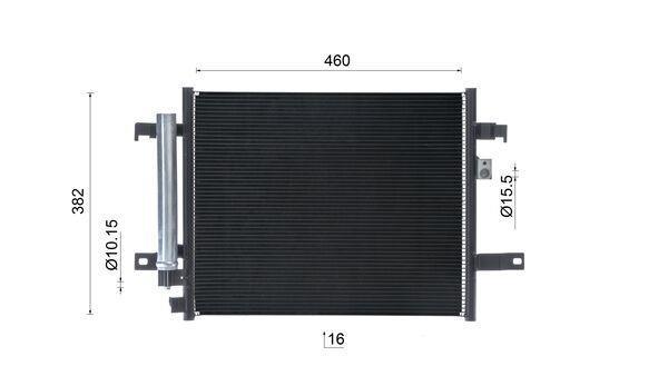 Condenseur, climatisation (Radiateur de climatisation) MAHLE Aftermarket ref. AC 1071 000S