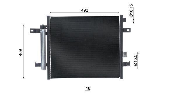 Condenseur, climatisation (Radiateur de climatisation) MAHLE Aftermarket ref. AC 1073 000S