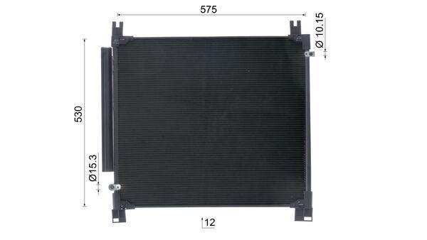 Condenseur, climatisation (Radiateur de climatisation) MAHLE Aftermarket ref. AC 1077 000S