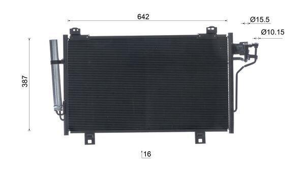 Condenseur, climatisation (Radiateur de climatisation) MAHLE Aftermarket ref. AC 1081 000S