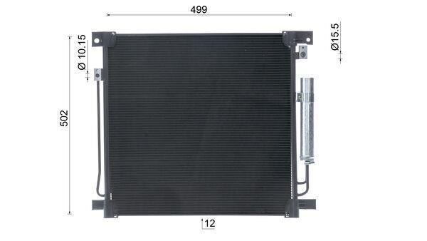 Condenseur, climatisation (Radiateur de climatisation) MAHLE Aftermarket ref. AC 1093 000S