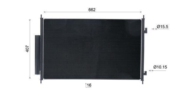 Condenseur, climatisation (Radiateur de climatisation) MAHLE Aftermarket ref. AC 1099 000S