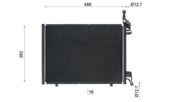 Condenseur, climatisation (Radiateur de climatisation) MAHLE Aftermarket ref. AC 1115 000S