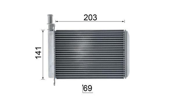 Intercooler, échangeur (Refroidisseur d'air) MAHLE Aftermarket ref. CI 642 000P
