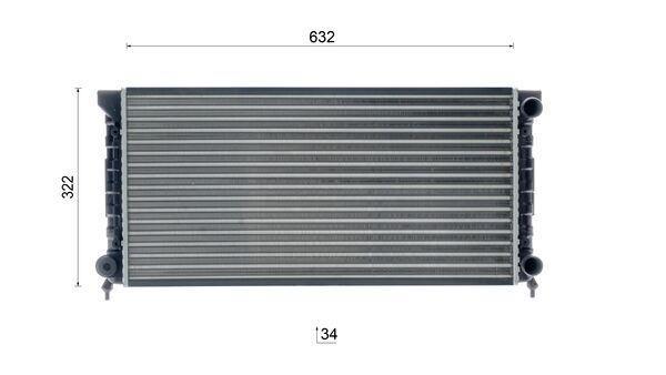 Radiateur moteur (Radiateur de refroidissement) MAHLE Aftermarket CR 345 000S