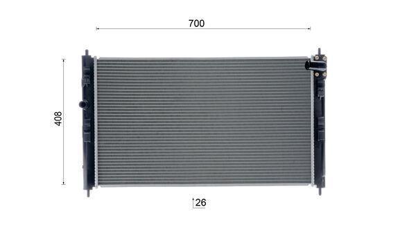 Radiateur moteur (Radiateur de refroidissement) MAHLE Aftermarket CR 2237 000S