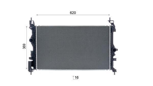 Radiateur moteur (Radiateur de refroidissement) MAHLE Aftermarket CR 2244 000S