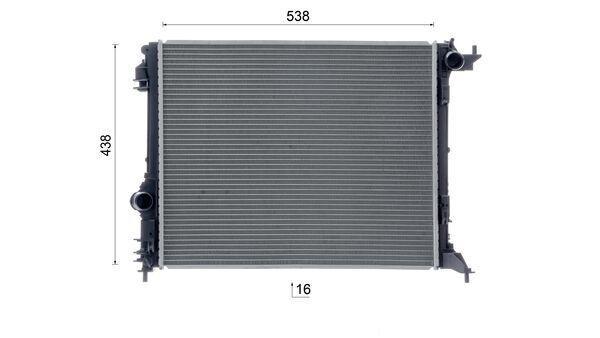 Radiateur moteur (Radiateur de refroidissement) MAHLE Aftermarket ref. CR 2247 000S
