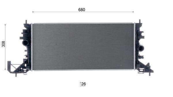 Radiateur moteur (Radiateur de refroidissement) MAHLE Aftermarket CR 2251 000S