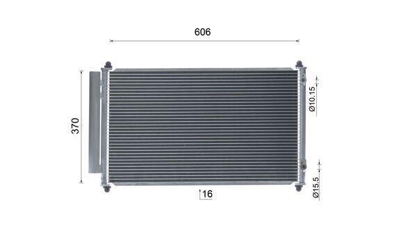 Condenseur, climatisation (Radiateur de climatisation) MAHLE Aftermarket ref. AC 985 000S