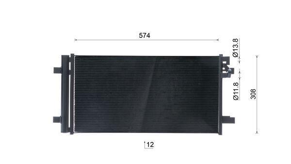 Condenseur, climatisation (Radiateur de climatisation) MAHLE Aftermarket ref. AC 1139 000S