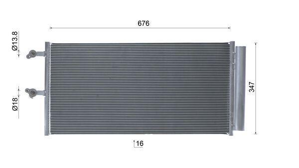 Condenseur, climatisation (Radiateur de climatisation) MAHLE Aftermarket ref. AC 1142 000S