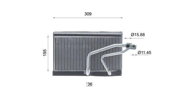 Evaporateur climatisation MAHLE Aftermarket ref. AE 114 000S