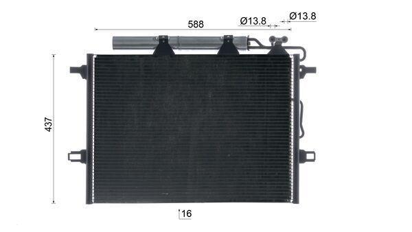 Condenseur, climatisation (Radiateur de climatisation) MAHLE Aftermarket ref. AC 318 001S
