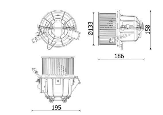 Ventilador habitáculo MAHLE Aftermarket ref. AB 341 000P