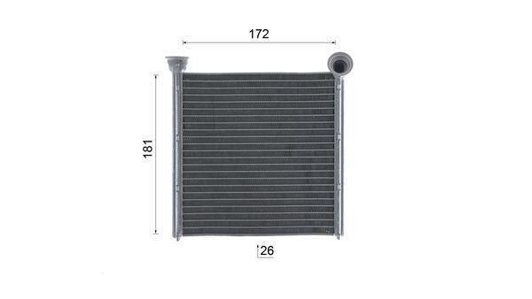 Radiateur de chauffage MAHLE Aftermarket ref. AH 256 000S