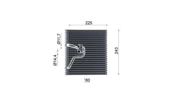 Evaporateur climatisation MAHLE Aftermarket ref. AE 224 000S