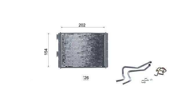 Radiateur de chauffage MAHLE Aftermarket ref. AH 327 000S