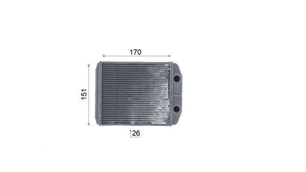 Radiateur de chauffage MAHLE Aftermarket ref. AH 340 000S