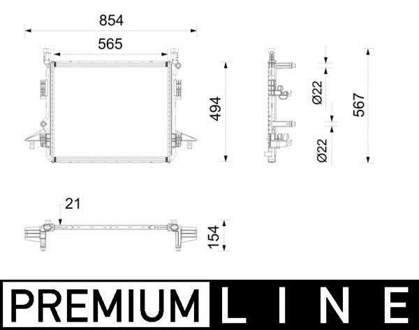 Radiateur, batterie de traction MAHLE Aftermarket CRE 10 000P